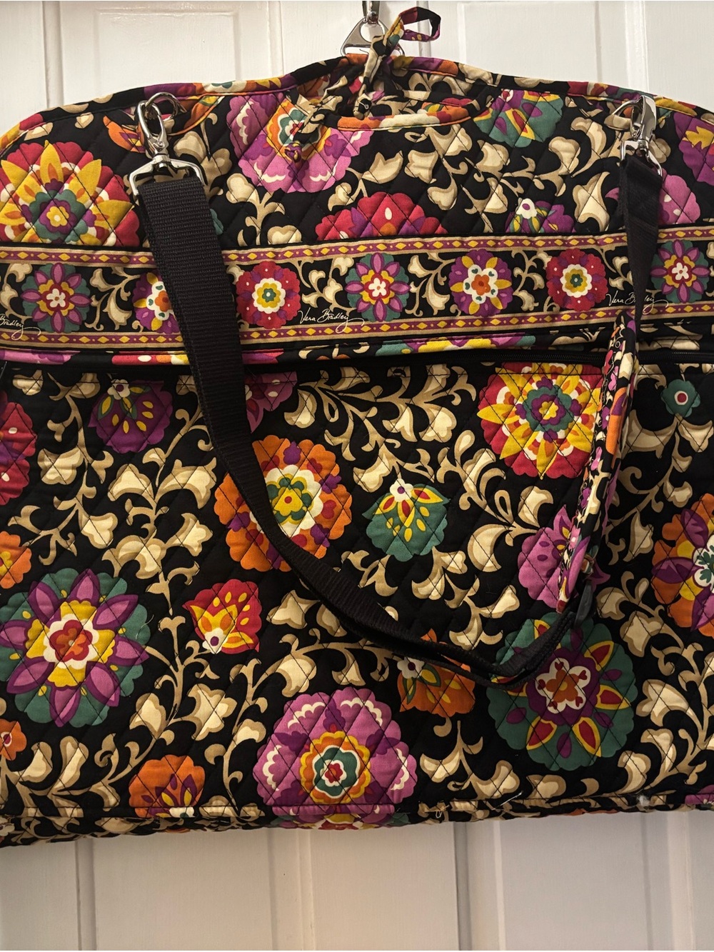 Vera Bradley Quilted Garment Bag styled in  "Suzani" print